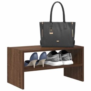 vidaXL skostativ stabelbar 60x30x30,5 cm brun egetræsfarve