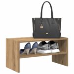 vidaXL skostativ stabelbar 60x30x30,5 cm egetræsfarvet