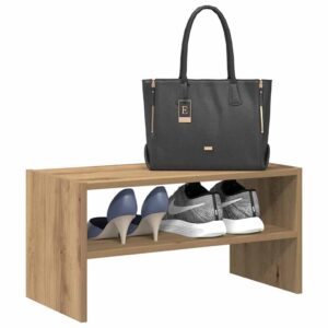 vidaXL skostativ stabelbar 60x30x30,5 cm egetræsfarvet