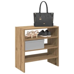 vidaXL skostativer stabelbare 2 stk. 60x30x30,5 cm egetræsfarvet