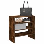 vidaXL skostativer stabelbare 2 stk. 60x30x30,5 cm røget egetræsfarve
