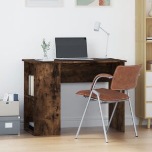 vidaXL skrivebord 100x55x75 cm konstrueret træ røget egetræsfarve