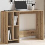 vidaXL skrivebord 102,5x35x75 cm konstrueret træ kunsteg