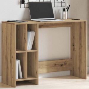 vidaXL skrivebord 102,5x35x75 cm konstrueret træ kunsteg