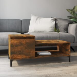 vidaXL sofabord 100x50x45 cm konstrueret træ røget egetræsfarve