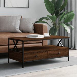 vidaXL sofabord 100x51x45 cm konstrueret træ brun egetræsfarve