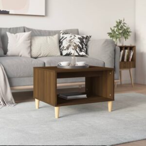 vidaXL sofabord 60x50x40 cm konstrueret træ brun egetræsfarve