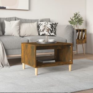 vidaXL sofabord 60x50x40 cm konstrueret træ røget egetræsfarve