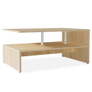 vidaXL sofabord 90x59x42 cm konstrueret træ egetræsfarvet
