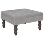 vidaXL taburet 60 x 60 x 36 cm fløjl mørkegrå - Kategori: Komfortable og praktiske puffer 4 vidaXL taburet 60 x 60 x 36 cm fløjl mørkegrå