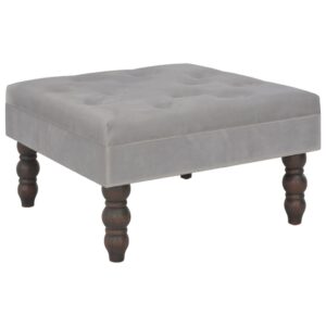 vidaXL taburet 60 x 60 x 36 cm fløjl mørkegrå
