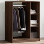 vidaXL tøjreol 77x48x102 cm konstrueret træ brun egetræsfarve