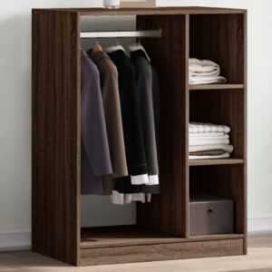 vidaXL tøjreol 77x48x102 cm konstrueret træ brun egetræsfarve