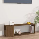vidaXL tv-bord 100x24x32 cm konstrueret træ brun egetræ - Kategori: Egetræshylder til hjemmet 4 vidaXL tv-bord 100x24x32 cm konstrueret træ brun egetræ