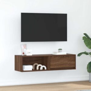 vidaXL tv-bord 100x31x25,5 cm konstrueret træ brun egetræsfarve