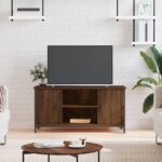 vidaXL tv-bord 100x40x50 cm konstrueret træ brun egetræsfarve - Kategori: Egetræshylder til hjemmet 4 vidaXL tv-bord 100x40x50 cm konstrueret træ brun egetræsfarve