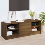vidaXL tv-bord 102x35,5x36,5 cm konstrueret træ brun egetræsfarve