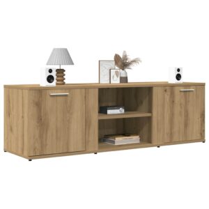 vidaXL tv-bord 120x34x37 cm konstrueret træ egetræsfarve