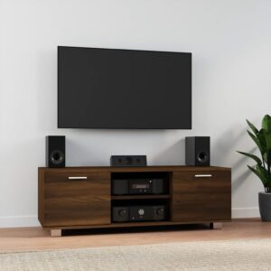 vidaXL tv-bord 120x40,5x35 cm konstrueret træ brun egetræsfarve