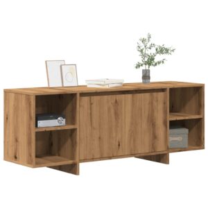 vidaXL tv-bord 130x35x50 cm konstrueret træ kunsteg