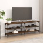 vidaXL tv-bord 140x30x50 cm konstrueret træ brun egetræsfarve
