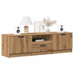 vidaXL tv-bord 140x35x40 cm konstrueret træ kunsteg - Kategori: Egetræshylder til hjemmet 4 vidaXL tv-bord 140x35x40 cm konstrueret træ kunsteg