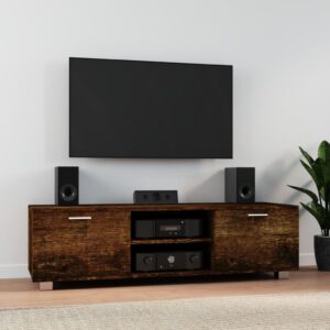 vidaXL tv-bord 140x40,5x35 cm konstrueret træ røget egetræ