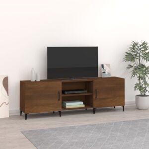 vidaXL tv-bord 150x30x50 cm konstrueret træ brun egetræsfarve