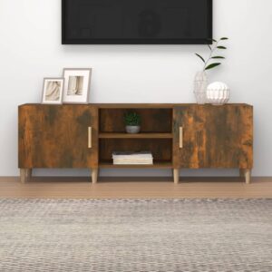 vidaXL tv-bord 150x30x50 cm konstrueret træ røget egetræsfarve