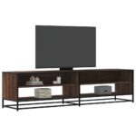 vidaXL tv-bord 180,5x40x46 cm konstrueret træ brun egetræsfarve - Kategori: Egetræshylder til hjemmet 4 vidaXL tv-bord 180,5x40x46 cm konstrueret træ brun egetræsfarve