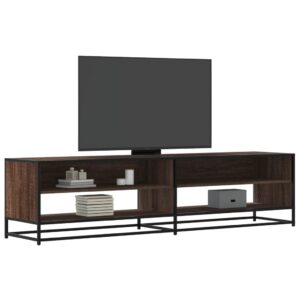 vidaXL tv-bord 180,5x40x46 cm konstrueret træ brun egetræsfarve