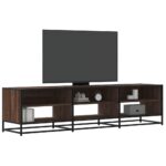 vidaXL tv-bord 180x40x46 cm konstrueret træ brun egetræsfarve - Kategori: Egetræshylder til hjemmet 4 vidaXL tv-bord 180x40x46 cm konstrueret træ brun egetræsfarve
