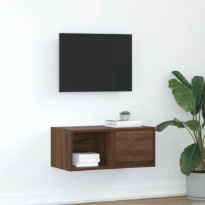 vidaXL tv-bord 60x31x25,5 cm konstrueret træ brun egetræsfarve