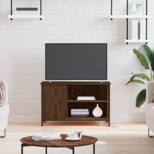 vidaXL tv-bord 80x40x50 cm konstrueret træ brun egetræsfarve