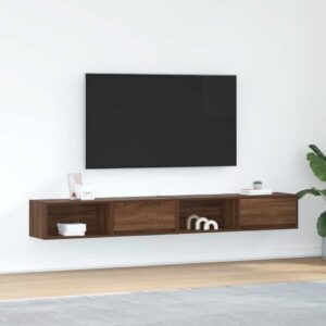 vidaXL tv-borde 2 stk. 100x31x25,5 cm konstrueret træ brunt egetræ