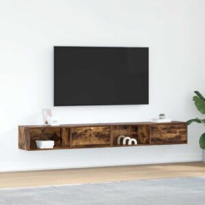 vidaXL tv-skabe 2 stk. 100x31x25,5 cm konstrueret træ røget egetræ