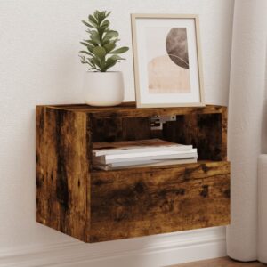 vidaXL væghængt tv-bord 40x30x30 cm konstrueret træ røget sonoma-eg