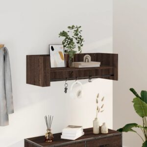vidaXL væghylde 100x35x30,5 cm konstrueret træ brun egetræsfarve