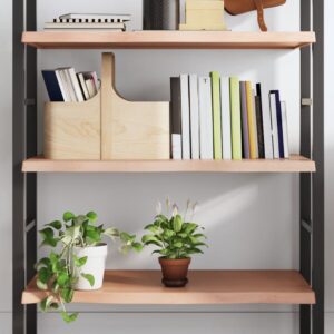 vidaXL væghylde 100x60x(2-4) cm behandlet massivt egetræ lysebrun