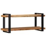 vidaXL væghylde 110x33x45 cm massivt akacietræ - Kategori: Stilfulde svævehylder 4 vidaXL væghylde 110x33x45 cm massivt akacietræ