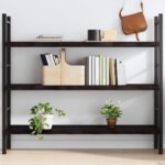 vidaXL væghylde 140x30x(2-4) cm behandlet massivt egetræ mørkebrun - Kategori: Egetræshylder til hjemmet 4 vidaXL væghylde 140x30x(2-4) cm behandlet massivt egetræ mørkebrun