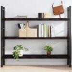 vidaXL væghylde 140x40x(2-4) cm behandlet massivt egetræ mørkebrun - Kategori: Egetræshylder til hjemmet 4 vidaXL væghylde 140x40x(2-4) cm behandlet massivt egetræ mørkebrun