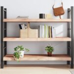 vidaXL væghylde 140x60x(2-6) cm ubehandlet massivt egetræ - Kategori: Egetræshylder til hjemmet 4 vidaXL væghylde 140x60x(2-6) cm ubehandlet massivt egetræ
