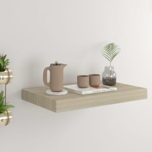 vidaXL væghylde 40x23x3,8 cm MDF egetræsfarve
