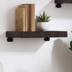 vidaXL væghylde 40x30x(2-6) cm behandlet massivt egetræ mørkebrun - Kategori: Egetræshylder til hjemmet 4 vidaXL væghylde 40x30x(2-6) cm behandlet massivt egetræ mørkebrun