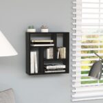 vidaXL væghylde 45,1x16x45,1 cm konstrueret træ sort - Kategori: Stilfulde svævehylder 4 vidaXL væghylde 45,1x16x45,1 cm konstrueret træ sort