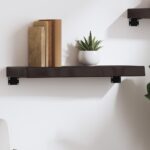 vidaXL væghylde 60x20x6 cm behandlet massivt egetræ mørkebrun - Kategori: Egetræshylder til hjemmet 4 vidaXL væghylde 60x20x6 cm behandlet massivt egetræ mørkebrun