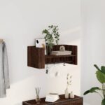 vidaXL væghylde 70,5x35x30,5 cm konstrueret træ brun egetræsfarve - Kategori: Egetræshylder til hjemmet 4 vidaXL væghylde 70,5x35x30,5 cm konstrueret træ brun egetræsfarve