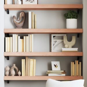vidaXL væghylde 80x30x(2-6) cm behandlet massivt egetræ lysebrun