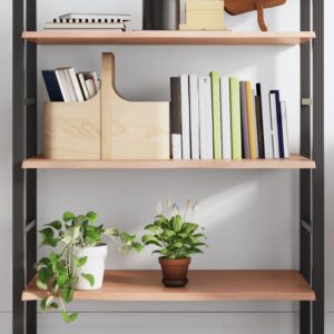 vidaXL væghylde 80x40x2 cm behandlet massivt egetræ lysebrun